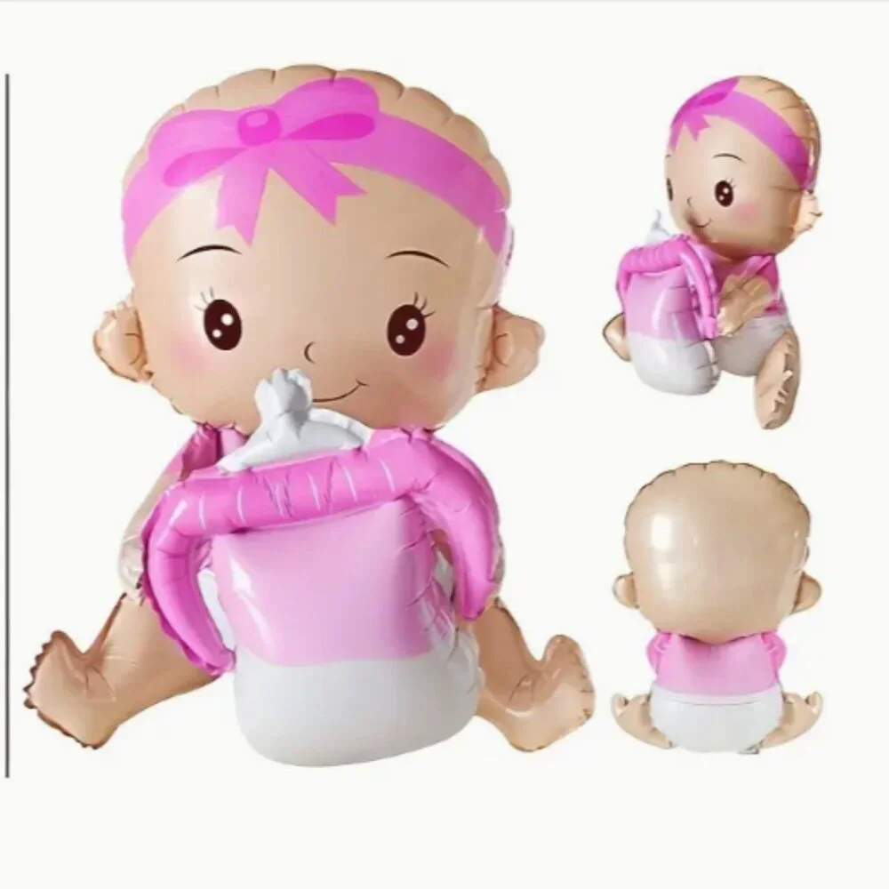 Baby Girl Balloon Holding a Baby Bottle Pink NWT